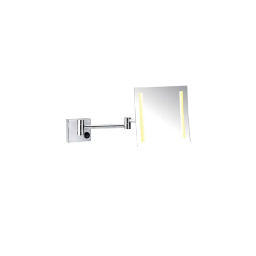 Silver And Glass Single Arm Magnifying Mirror