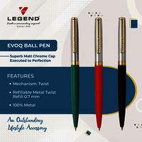 Evoq Ball Pen With Gold Part - Color: Multicolour