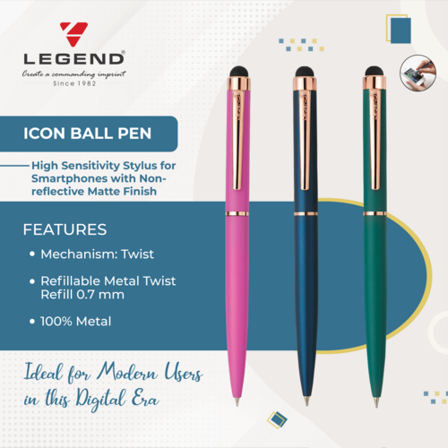 Icon Ball Pen - Color: Multicolour