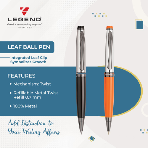 Leaf Ball Pen - Body Material: Metal