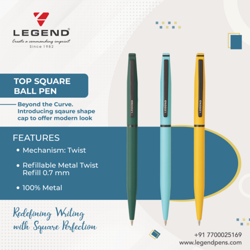 Top square ball pen