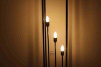 Minimaist Design Floor lamp in iron with matte black powde coated finish