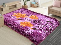 Flower Print Mink Blanket