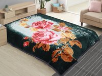 Flower Print Mink Blanket