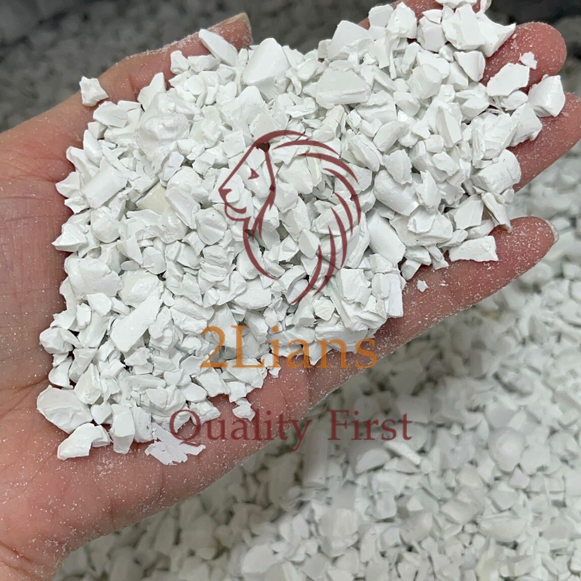 PVC pipe fitting regrind White color