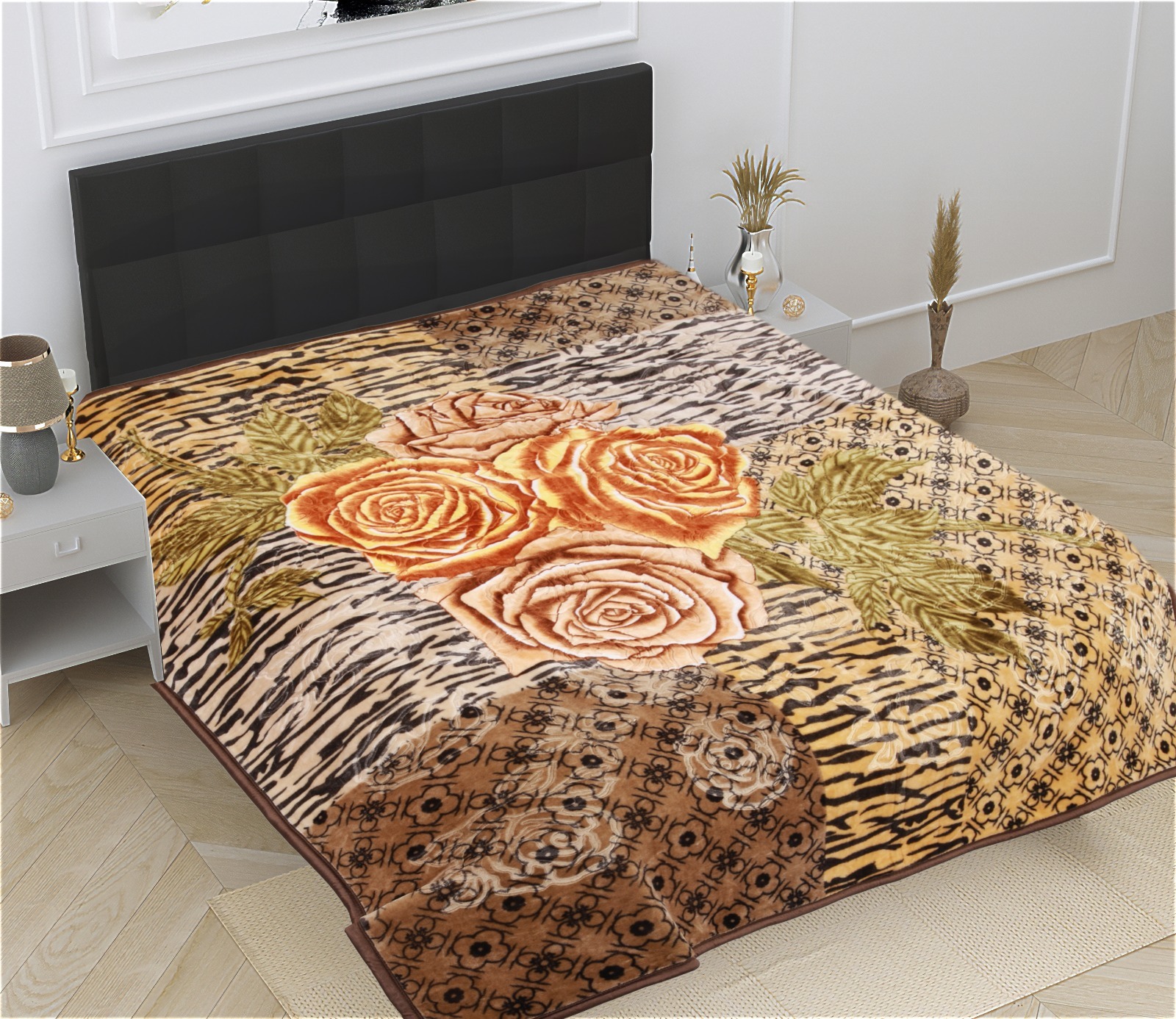 Fancy Double Bed Mink Blanket