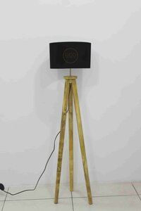 Wooden Tripod Floor Lamp