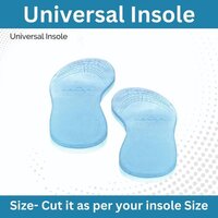Gel Insole Universal - Gel Material, Blue Color | Unique Gel For Forefoot And Heel Balance, Anti-bacterial, Shock Absorbing Quality