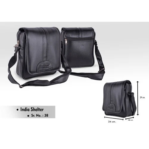 Black Promotional Pu Lether Shoulder Bag