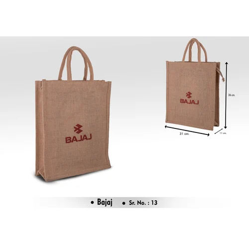 Brown Bajaj Promotional Jute Carry Bag