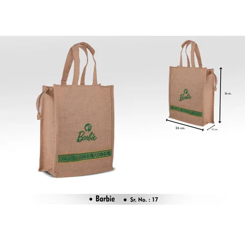 Brown Barbie Promotinal Jute Bag