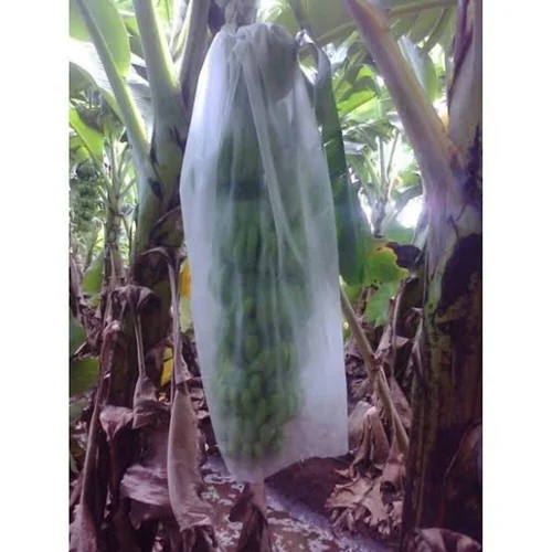 White Banana Bunch Cover - PP Material | Durable, Stylish Design in Crisp White for Optimal Banana Protection and freshness