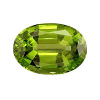 4 Carat Peridot Stone - Color: Silver