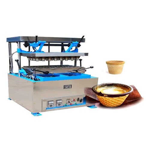 Silver And Blue Edible Paper Cup Making Machine