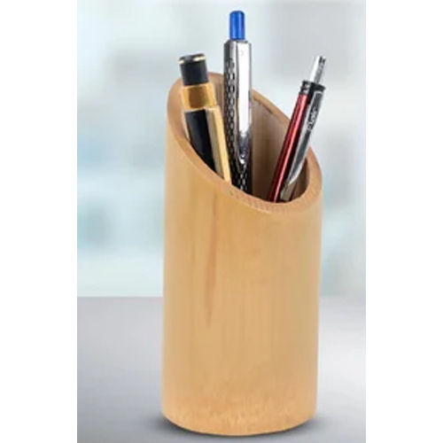 Wooden Bamboo Set With Pen Stand