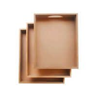 Customized Mdf Tray - Mdf Material, Available In Various Sizes & Shapes, Brown Color | Customizable Designs, Easy To Clean, Scratch Resistant