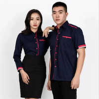 Corporate Uniforms - Cotton Unisex Shirt, Customized Logo Design, Short Sleeves For Adults, O-neck Style