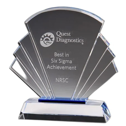 Crystal Gold Star Award Trophy