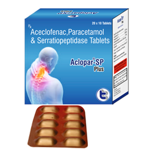 Aceclofenac Paracetamol And Serratiopeptidase Tablets