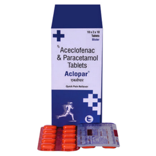 20x10 BL Aceclofenac And Paracetamol Tablets