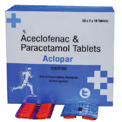 50x2x10 BL Aceclofenace And Paracetamol Tablets