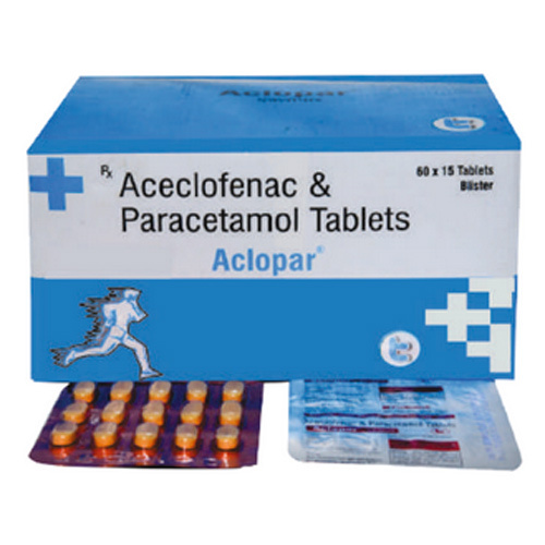 60x15 BL Aceclofenace And Paracetamol Tablets