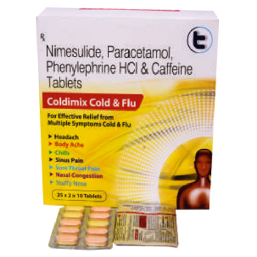 Nimesulide Paracetamol Phenylephrine HCI And Caffeine Tablets