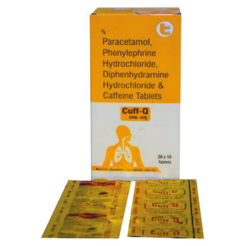 Paracetamol Phenylephrine Hydrochloride Diphenhydramine Hydrochloride And Caffeine Tablets General Medicines