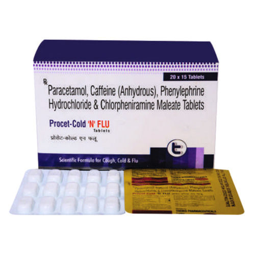 Paracetamol Caffeine Anhydrous Phenylephrine Hydrochloride And Chlorpheniramine Maleate Tablets