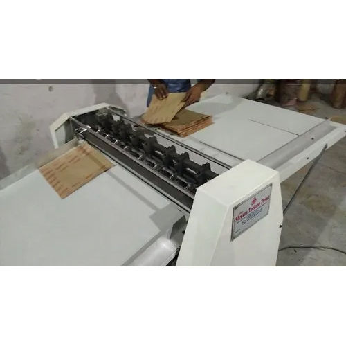 White Automatic Paper Bag Creasing Machine