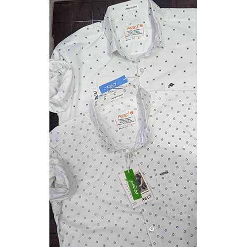 Different Available Mens Casual White Printed Shirts