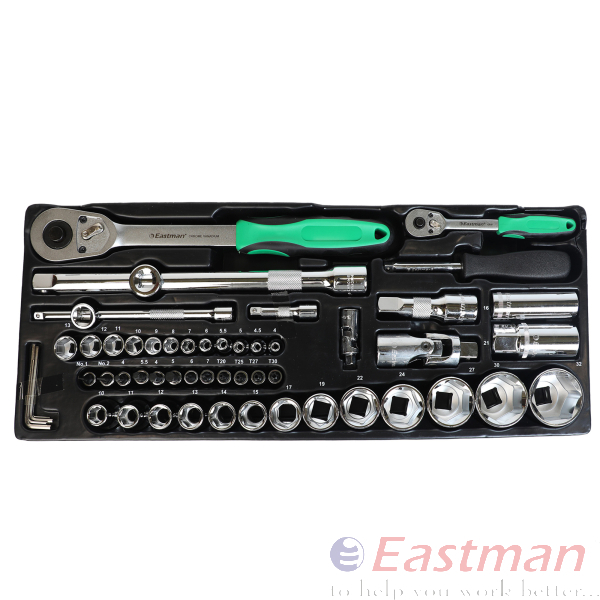 Eastman 1/2 and 1/4 SQ SOCKET and BIT SET E-2303