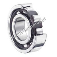 Cylindrical Roller Bearing - Chromium Steel, Fixed Size, Silver Color | Single Row, Polished Surface Finishing, Industrial Use, Warranty Included