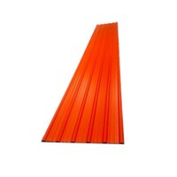 Orange Colour Coated Upvc Roofing Sheet - Pattern: Trapzodial