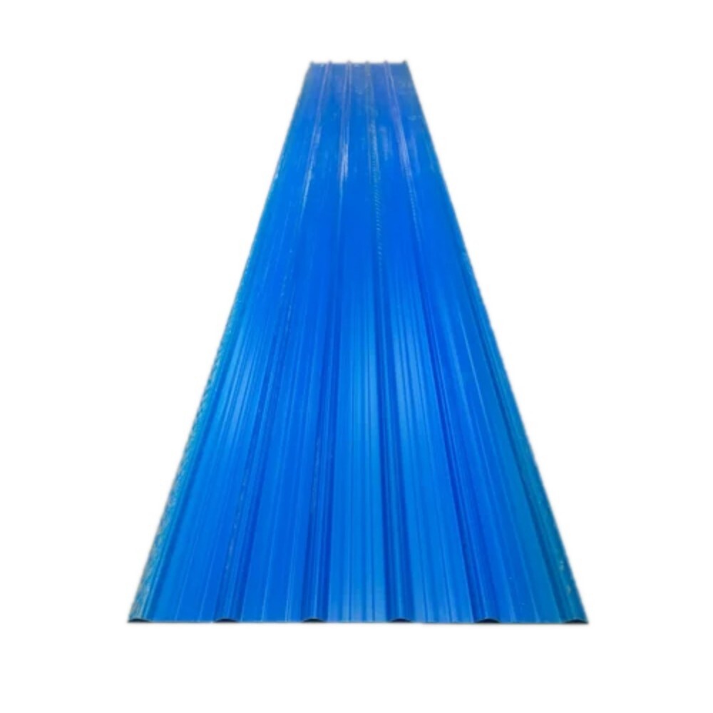 Blue Colour Coated Upvc Roofing Sheet - Pattern: Trapzodial