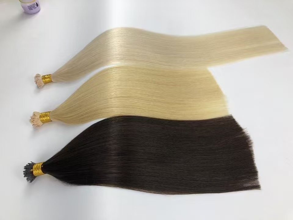 Seamless keratin flat tip hair extension