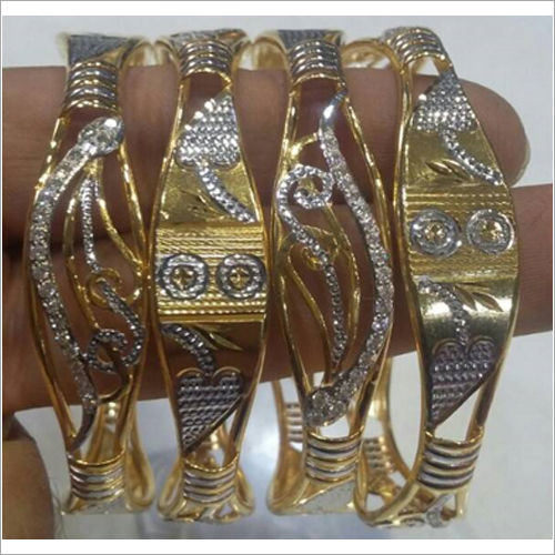 Handmade Fancy Gold Bangels - Gender: Women's