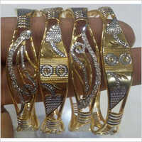 Handmade Fancy Gold Bangels