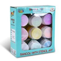 Decora Rangoli 9 Star Easy Filler Stencil Art