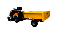 Tow Behinds Trolley For Lawn Tractor Mowers - Color: Yellow