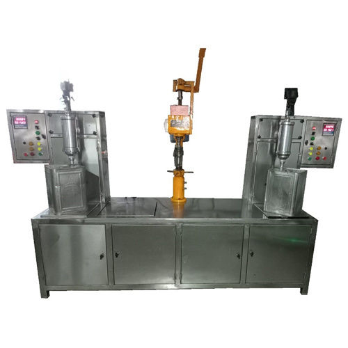 Semi-Automatic Double Head Tin Filling Machine With Capping Machine