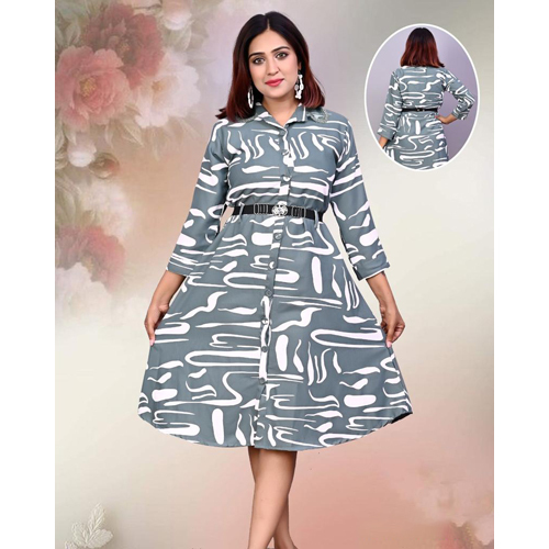 Ladies Rado Print Midi Dress