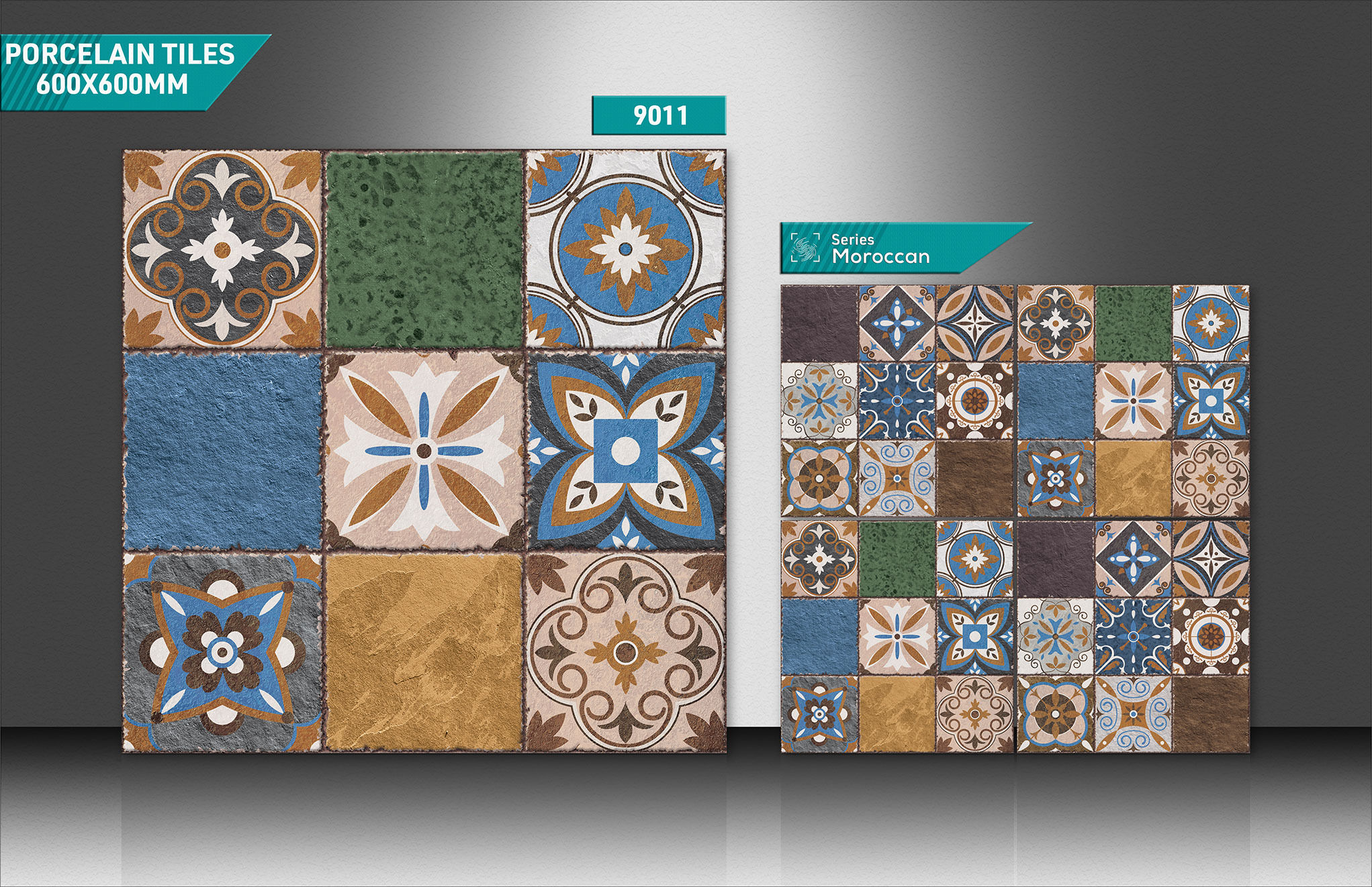 600x600mm Moroccan Porcelain tiles