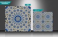 2x2 Moroccan Series Porcelain Tiles - Color: Blues