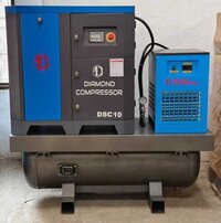 Lubricated Rotary Screw Air Compressor - Air Tank Capacity: 300 Liter (l)