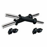 Gym Dumbbell Rod - Solid Steel Construction | Manual Operation, Commercial Grade For Bicep Toning, Includes Warranty For Reliability