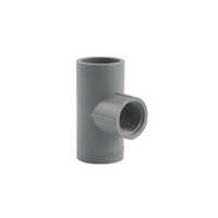 65mm Prince Aquafit Upvc Tee - Plastic Material, 65mm Diameter, Grey Color, Round Shape | High-quality Solid Physical Form