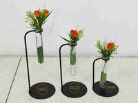 Flower Vase Set of 3 in iron with powder coated finish for decorative purpose