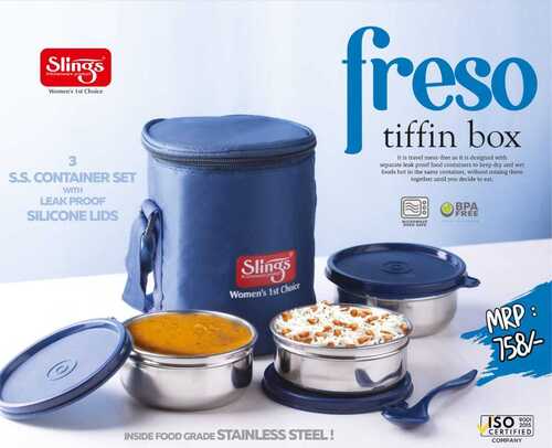 Tiffin Box - Color: Silver