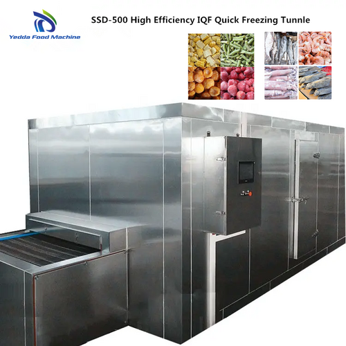 SSD-500 High Efficiency IQF Quick Freezing Tunnel Vegetable Fruit Fish Seafood Freezing Machine